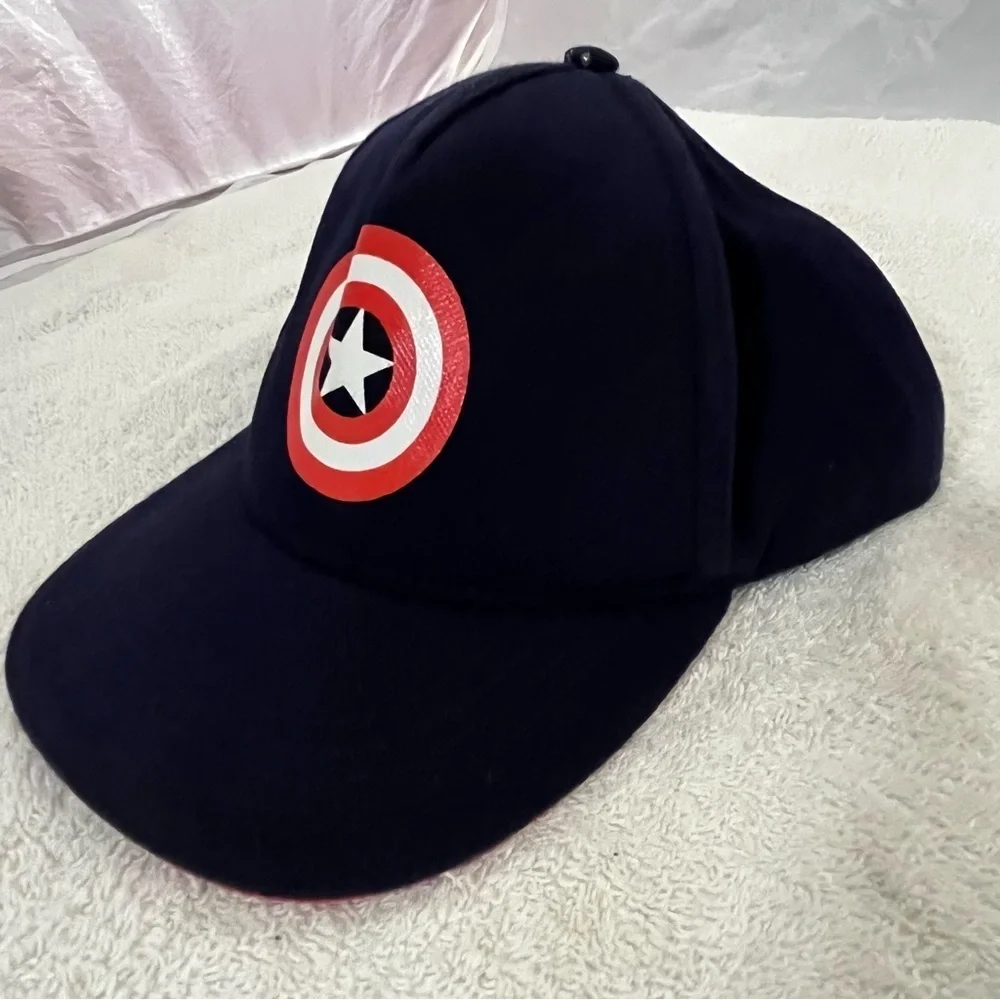 Marvel's Captain America Youth Adjustable Costume Hat - Navy and Red - Picture 6 of 16